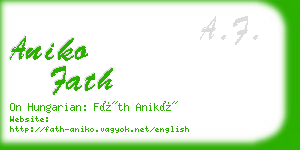 aniko fath business card
